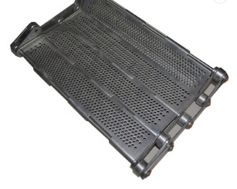 SUS304 Plate Link Wire Mesh Conveyor Belt Untuk Transportasi Butir Makanan