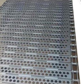 SUS304 Plate Link Wire Mesh Conveyor Belt Untuk Transportasi Butir Makanan
