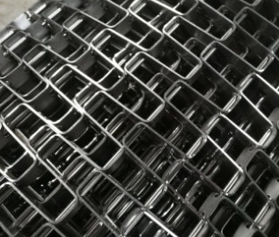 Flat Flex Enrobe Stainless Steel Conveyor Belt Wire Mesh Untuk Toko Roti