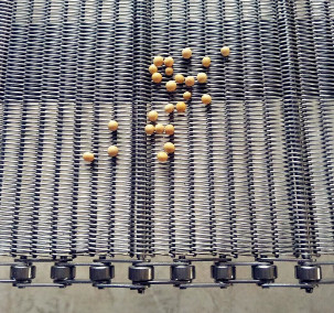 304 Stainless Steel Wire Conveyor Belt Mesh Untuk Konveyor Tungku Pengering
