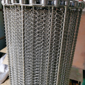 Rantai Tahan Suhu Tinggi Drive Flat Flex Belt Wire Mesh untuk Conveyor