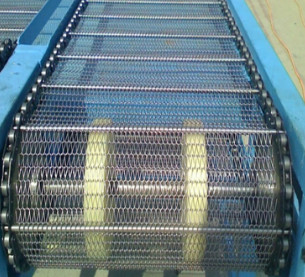 Rantai Tahan Suhu Tinggi Drive Flat Flex Belt Wire Mesh untuk Conveyor