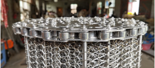 Rantai Tahan Suhu Tinggi Drive Flat Flex Belt Wire Mesh untuk Conveyor