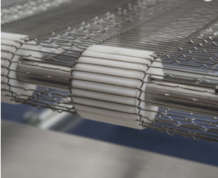 Pizza Oven 316 Stainless Steel Wire Conveyor Food Mesh Belt Untuk Memanggang
