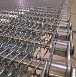 Belt Konveyor Industri Makanan Wire Mesh Flat GI Tugas Berat