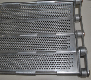 Sabuk Plat Rantai Konveyor Chip Stainless Steel 430 berlubang