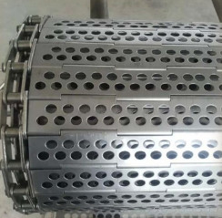 Sabuk Plat Rantai Konveyor Chip Stainless Steel 430 berlubang