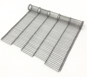 Dilas 304SS Food Mesh Belt Wire Fabric untuk Ladder Chain Conveyor