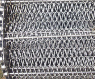 DIN JIS Stainless Steel Mesh Belt Wire Conveyor dengan Tepi Loop Tunggal