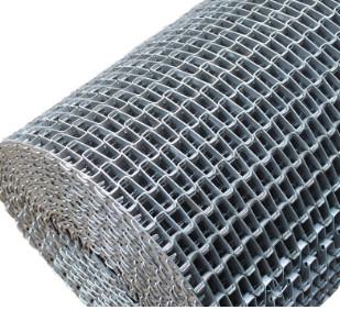 Sabuk Konveyor Stainless Steel Kawat Datar Karbon Di Industri Makanan