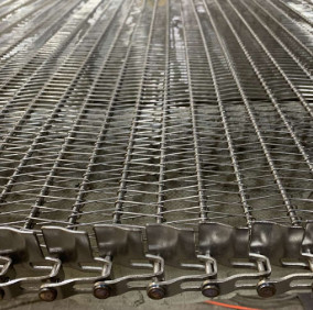 Sabuk Konveyor Stainless Steel SS201 Seimbang Ganda MS Wire Mesh