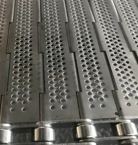 Industri Stainless Steel Flat Top Chain Mesh Belt Untuk Konveyor Pemrosesan Makanan