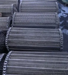 Sabuk Konveyor Didorong Rantai Stainless Steel Wire Mesh