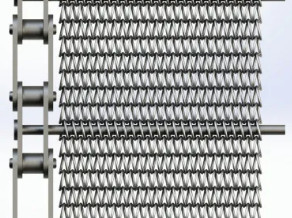 1mm Stainless Steel Eye Flex Conveyor Belt Heavy Duty Metal Screen Mesh