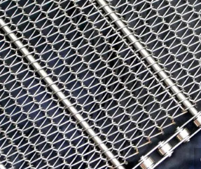 1mm Stainless Steel Eye Flex Conveyor Belt Heavy Duty Metal Screen Mesh