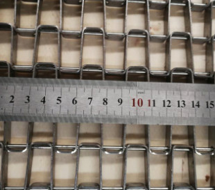 Flat Flex Enrobe Stainless Steel Conveyor Belt Wire Mesh Untuk Toko Roti