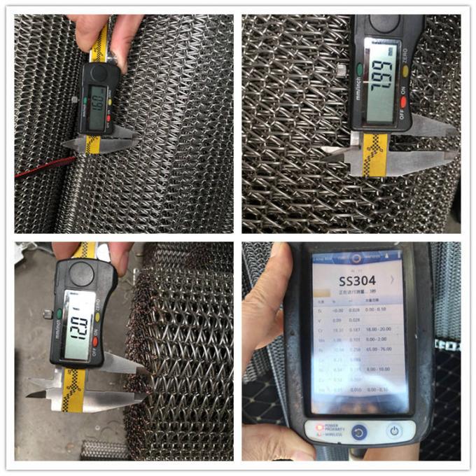 304 Stainless Steel Food Mesh Belt Sistem Konveyor Rantai Tangga 10