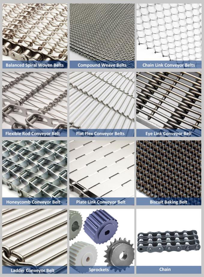 Chain Link Edge Eye Flex Conveyor Sabuk Mesh Stainless Steel 4